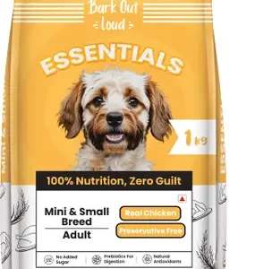 BARK OUT LOUD Essentials Mini & Small Breed Dog Food - Chicken 1 kg Dry Adult Dog Food