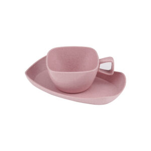 Tea cup and saucer pink