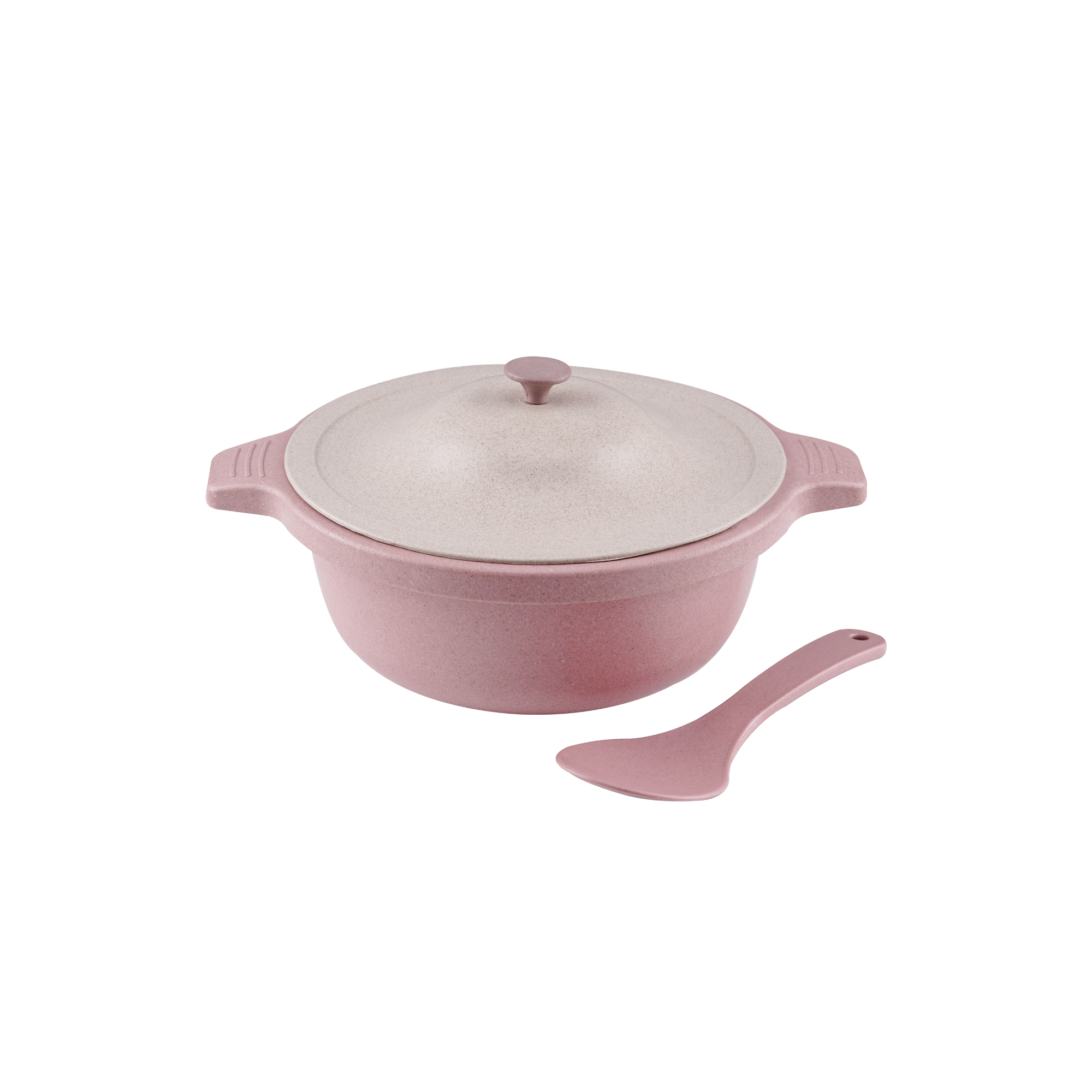 Serving bowl with serving spoon( pink) - Image 5