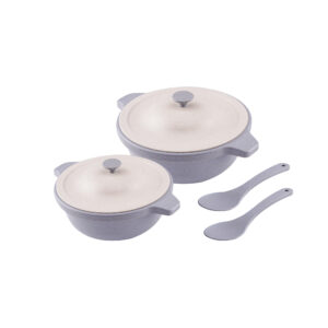 Serving bowl with serving spoon(Grey)