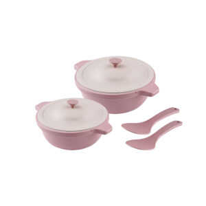 Serving bowl with serving spoon( pink)